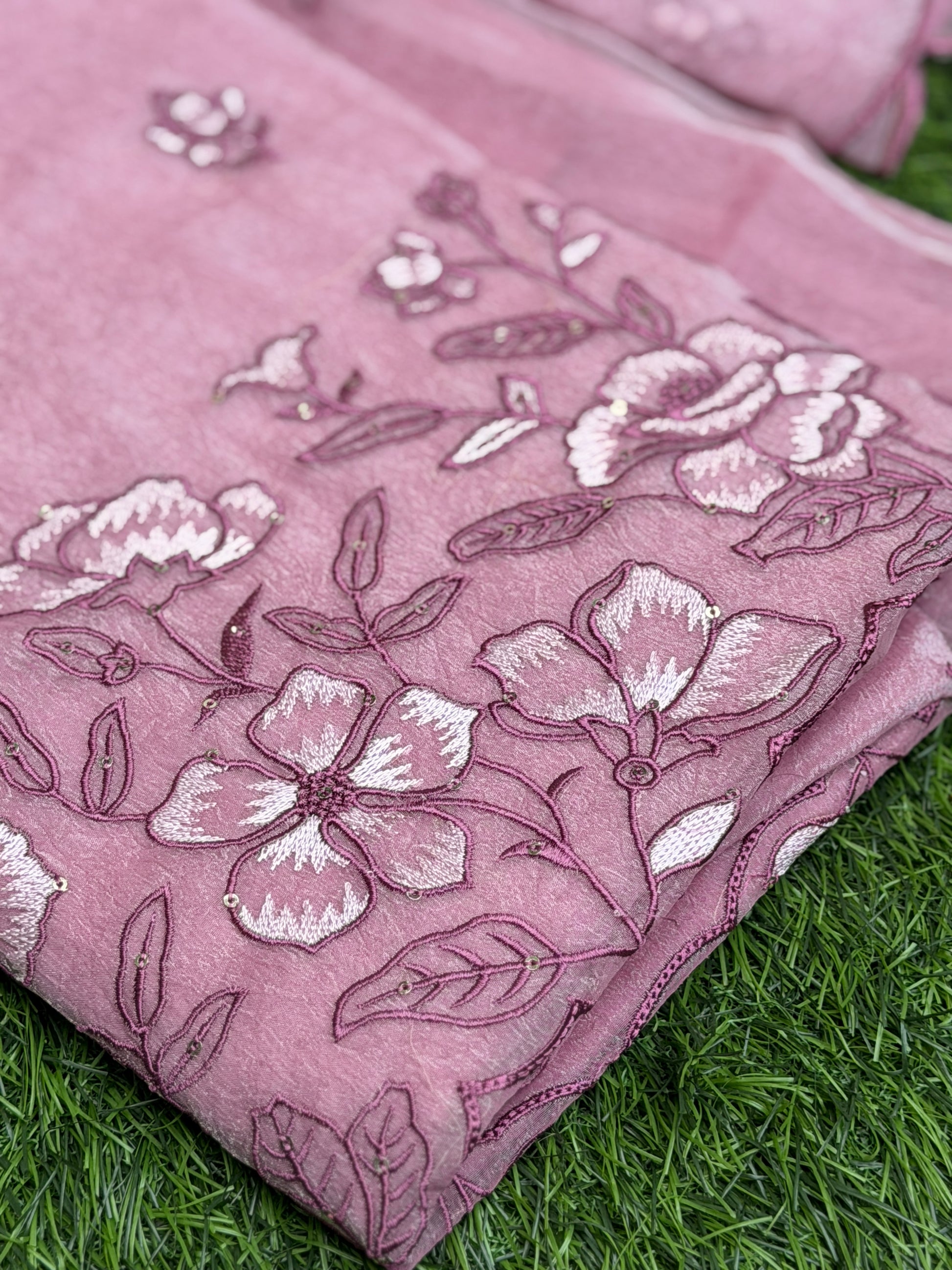 Organza with Embroidery