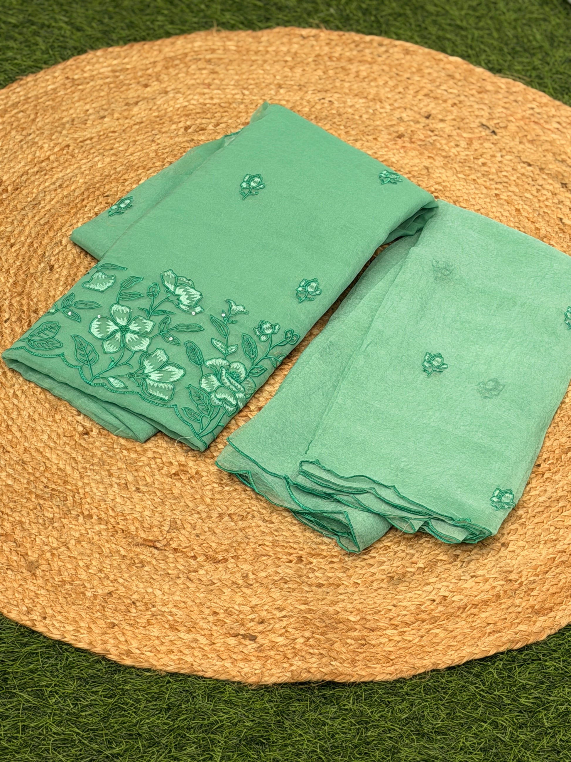 Organza with Embroidery
