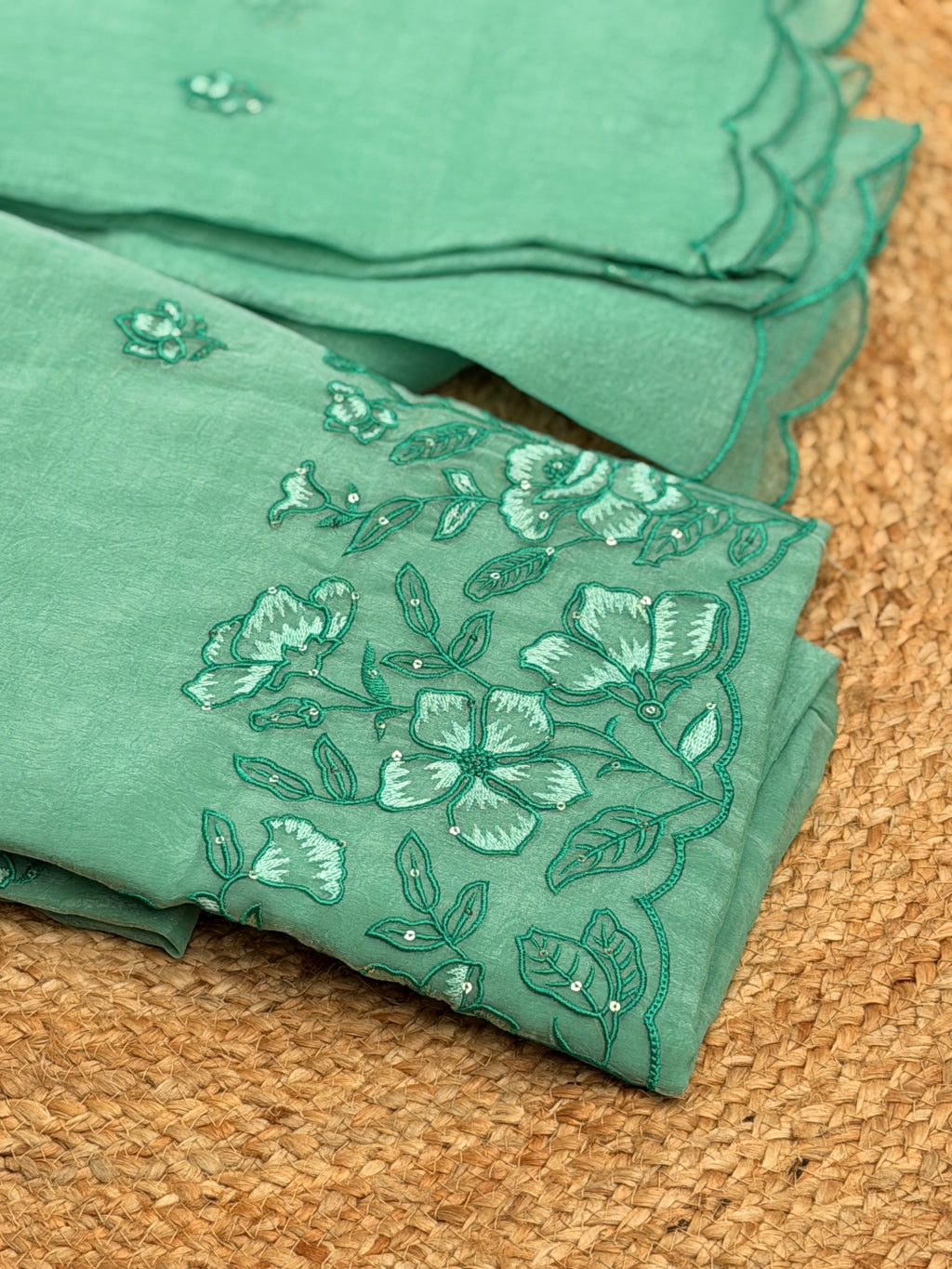 Organza with Embroidery