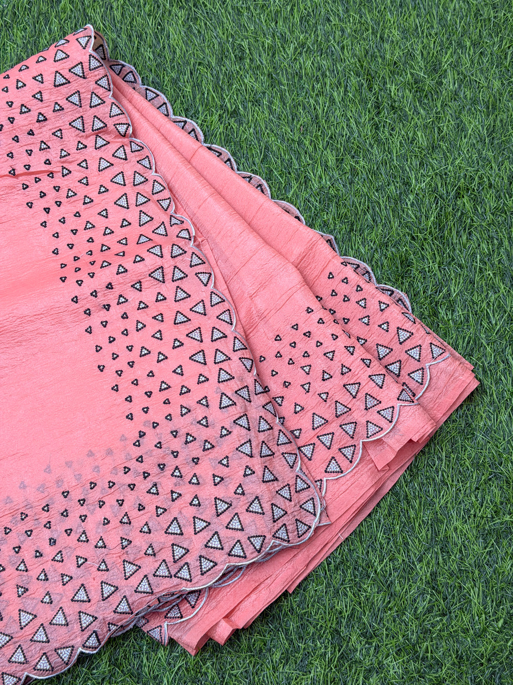 DESIGNER ORGANZA SAREE WITH THREAD WORK BORDER