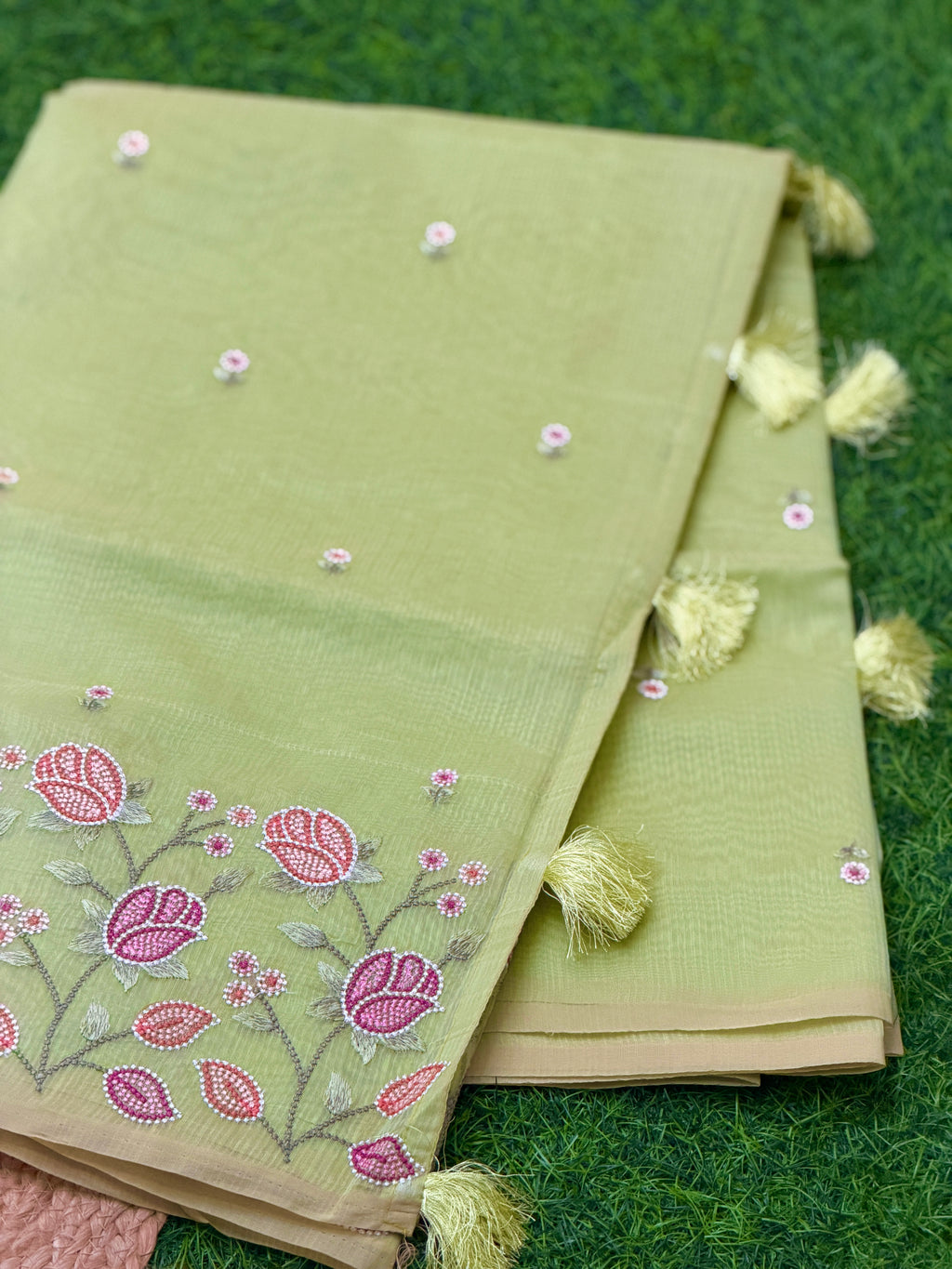 Elegant Net Cotta Saree