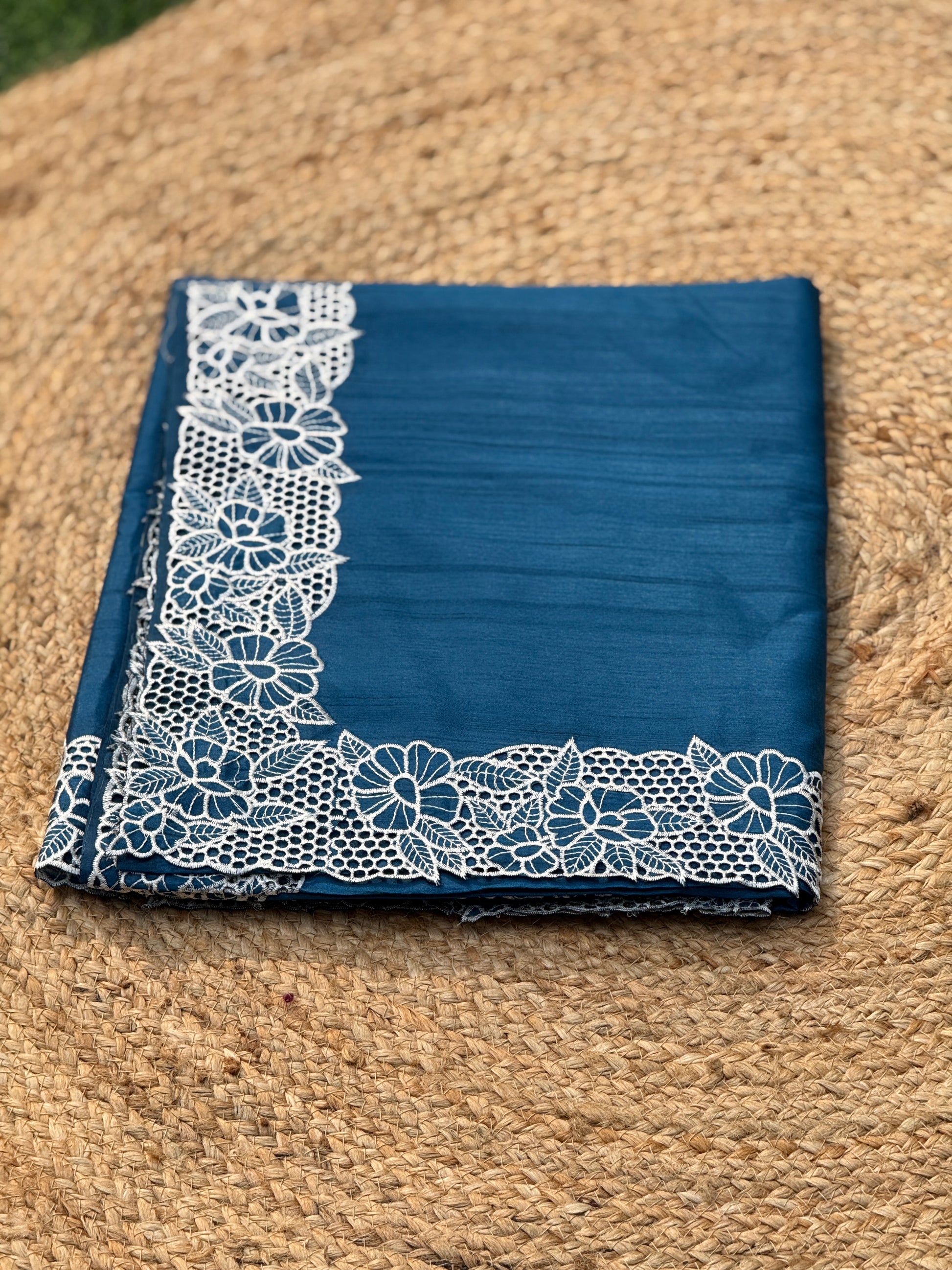 White Embroidery Cut Work