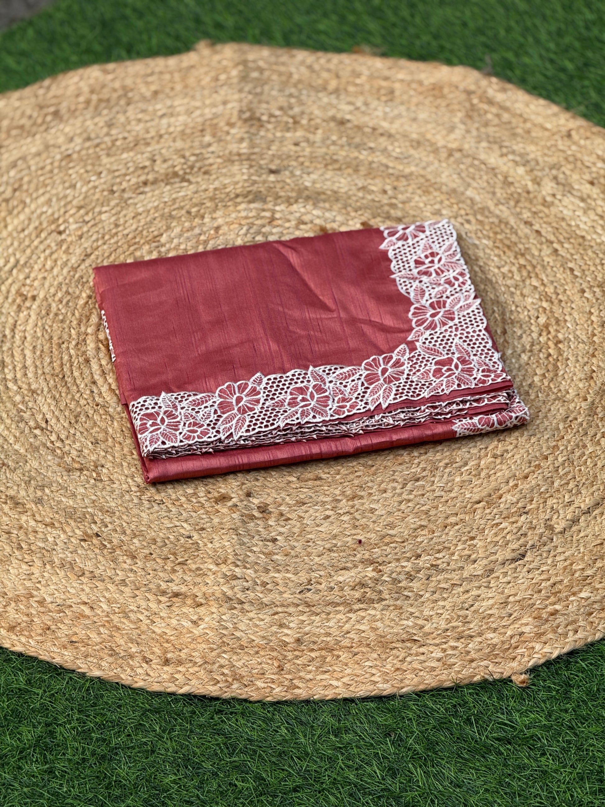 White Embroidery Cut Work