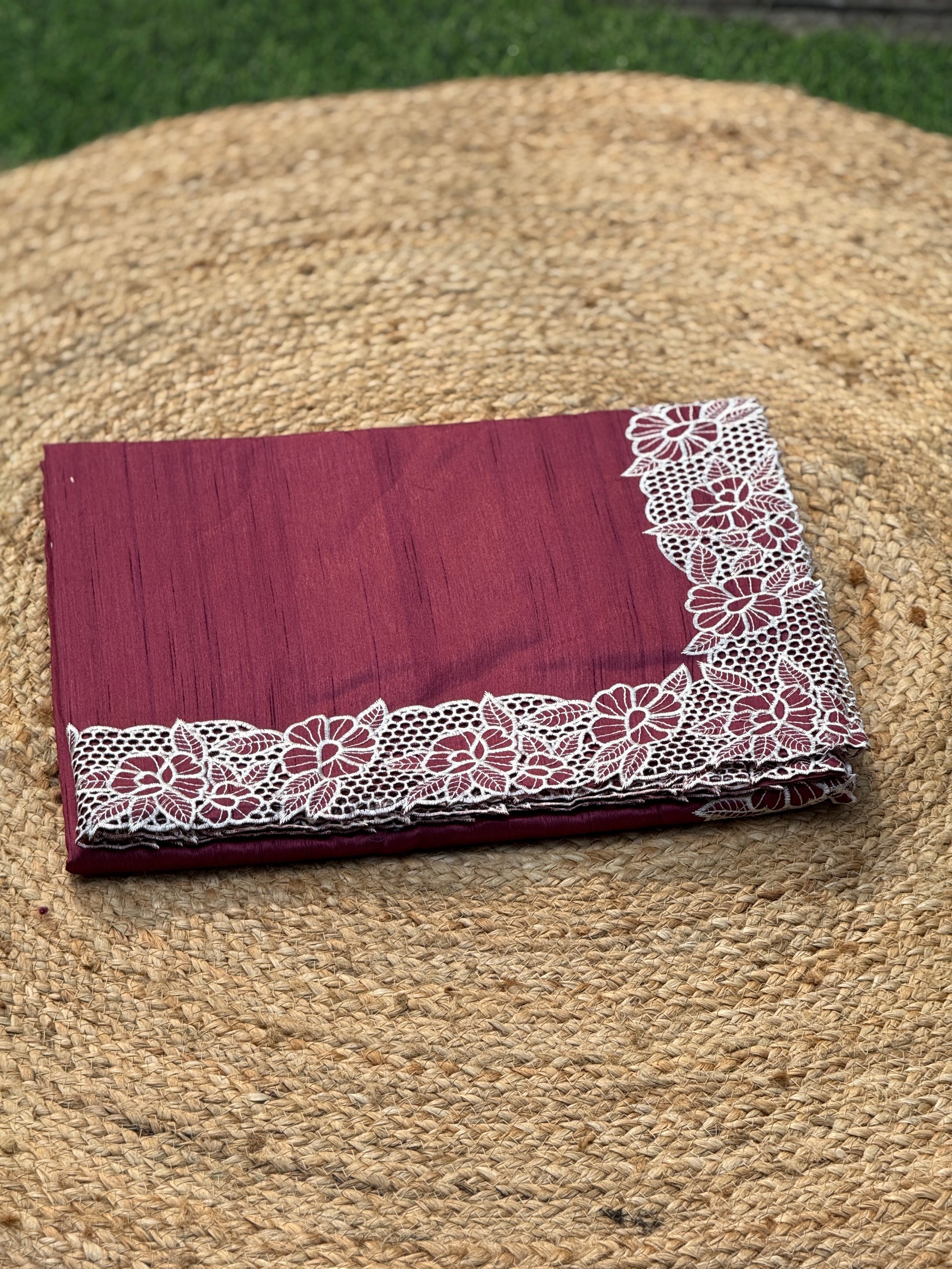 White Embroidery Cut Work