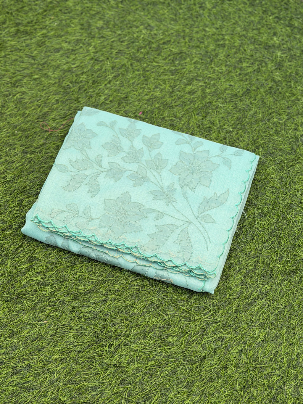 Elegant self foral embroidery