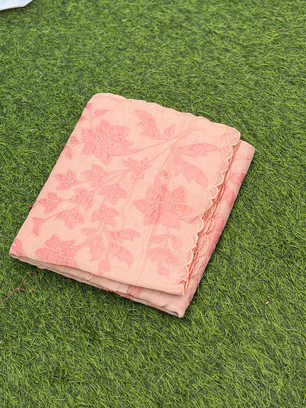 Elegant self foral embroidery