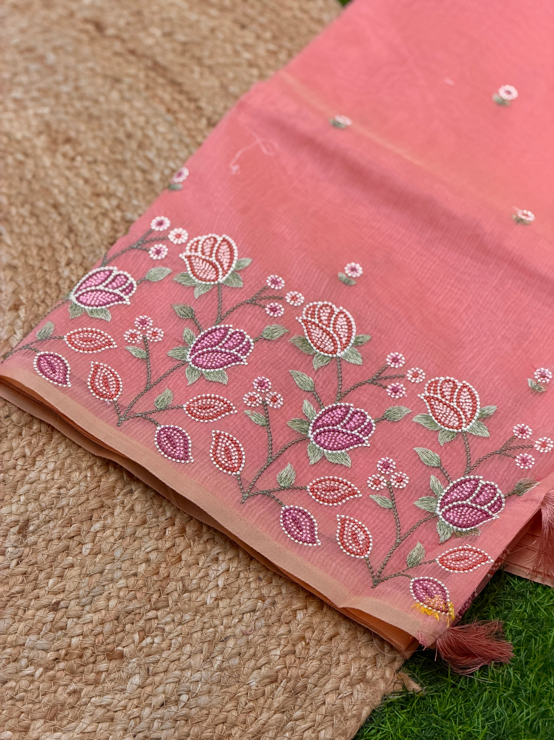 Elegant Net Cotta Saree