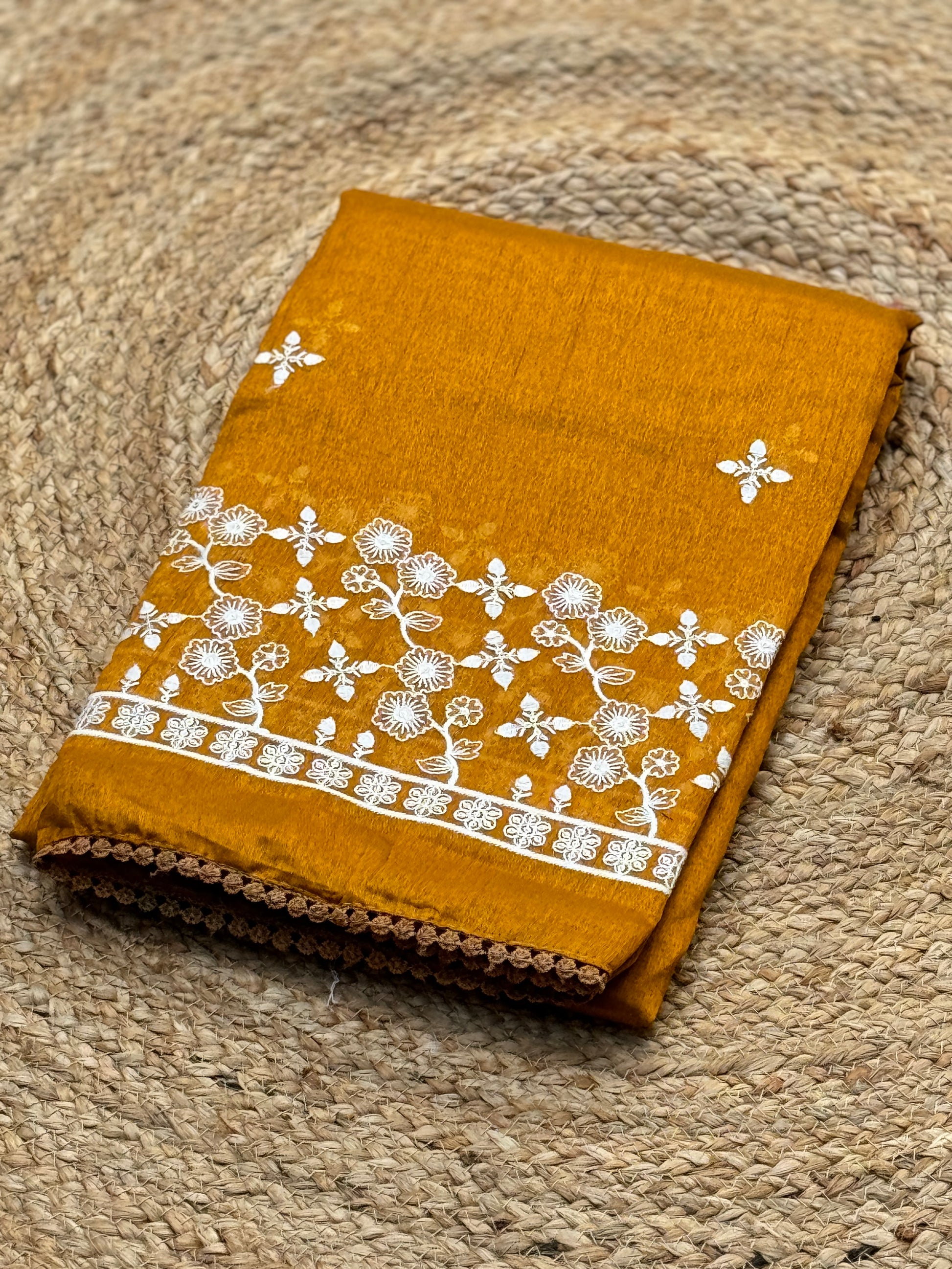 Thread work saree
