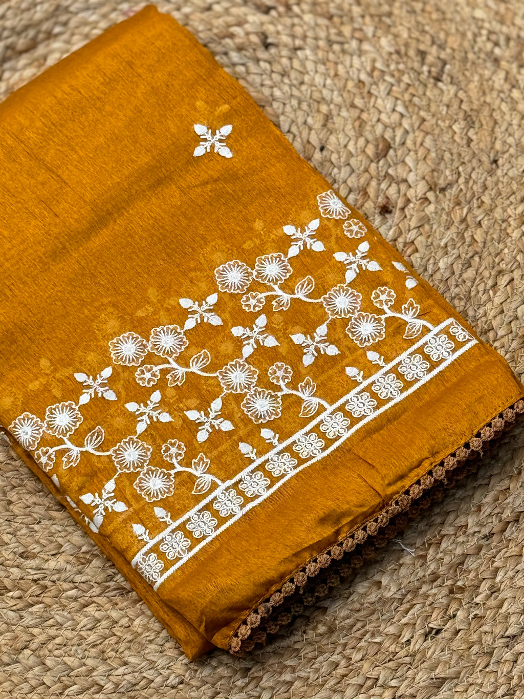 Thread work saree